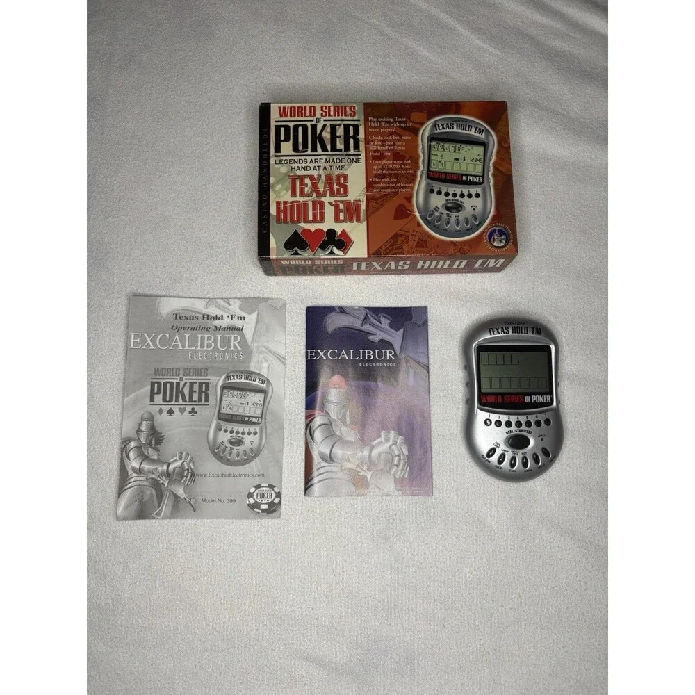 Excalibur World Series Poker Texas Hold Em Electronic Game 399 Tested Works